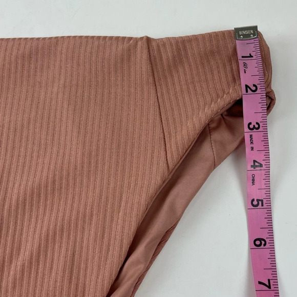 NEW Vitamin A Bikini Bottom Womens Size Medium 8 Pink Striped High Waist NWOT - Picture 9 of 9